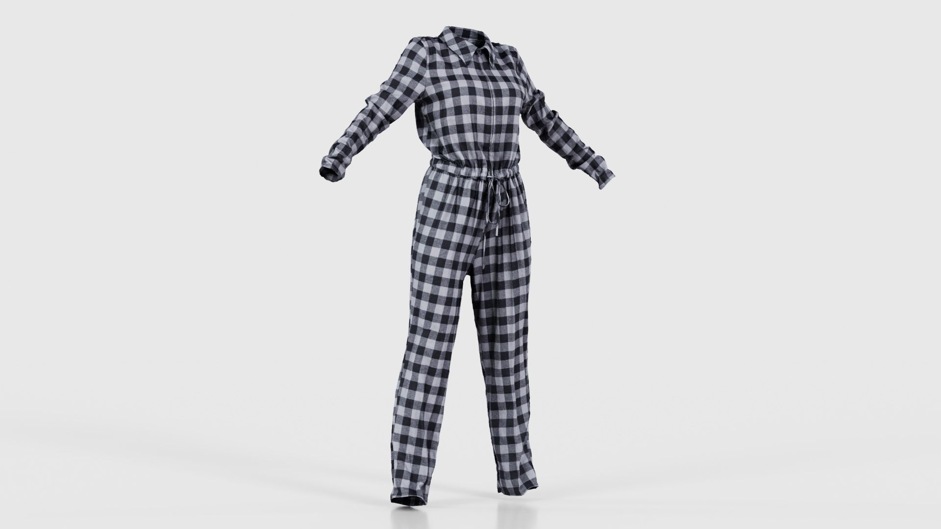 Checker Suit Low-poly 3D model_16