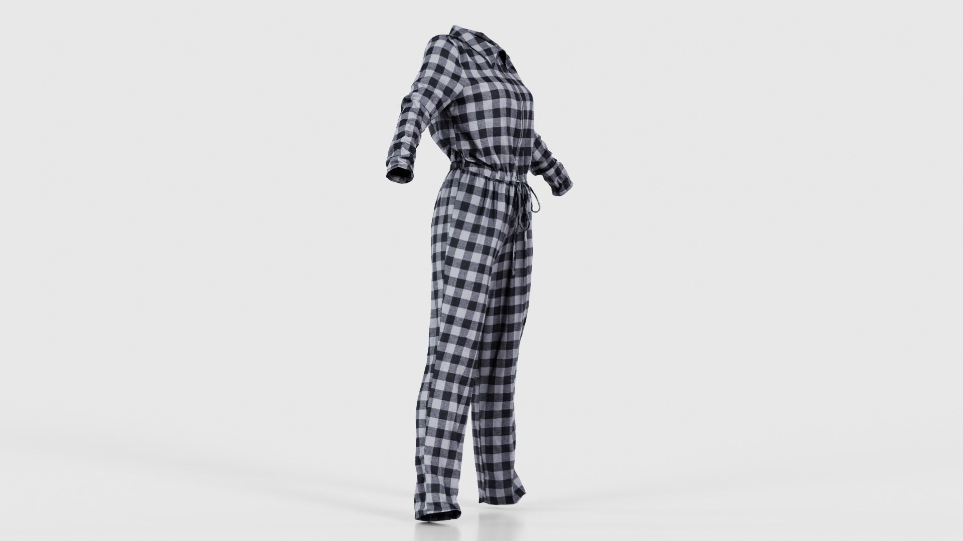 Checker Suit Low-poly 3D model_17