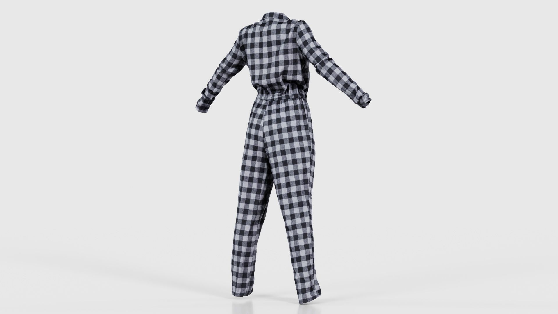 Checker Suit Low-poly 3D model_20