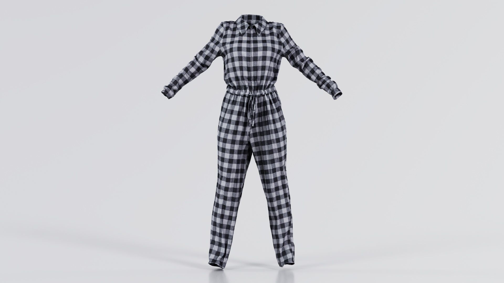 Checker Suit Low-poly 3D model_5