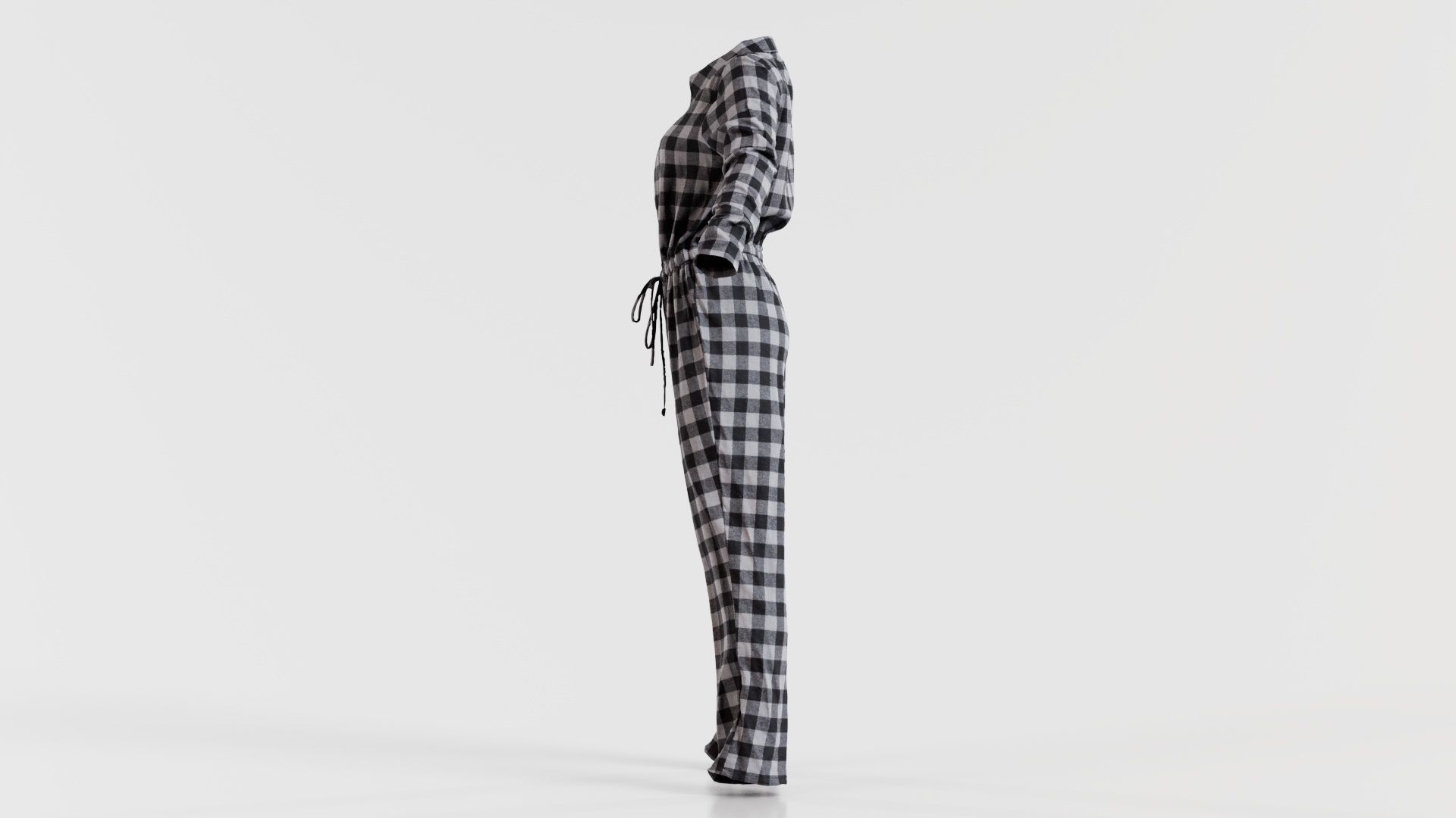 Checker Suit Low-poly 3D model_8