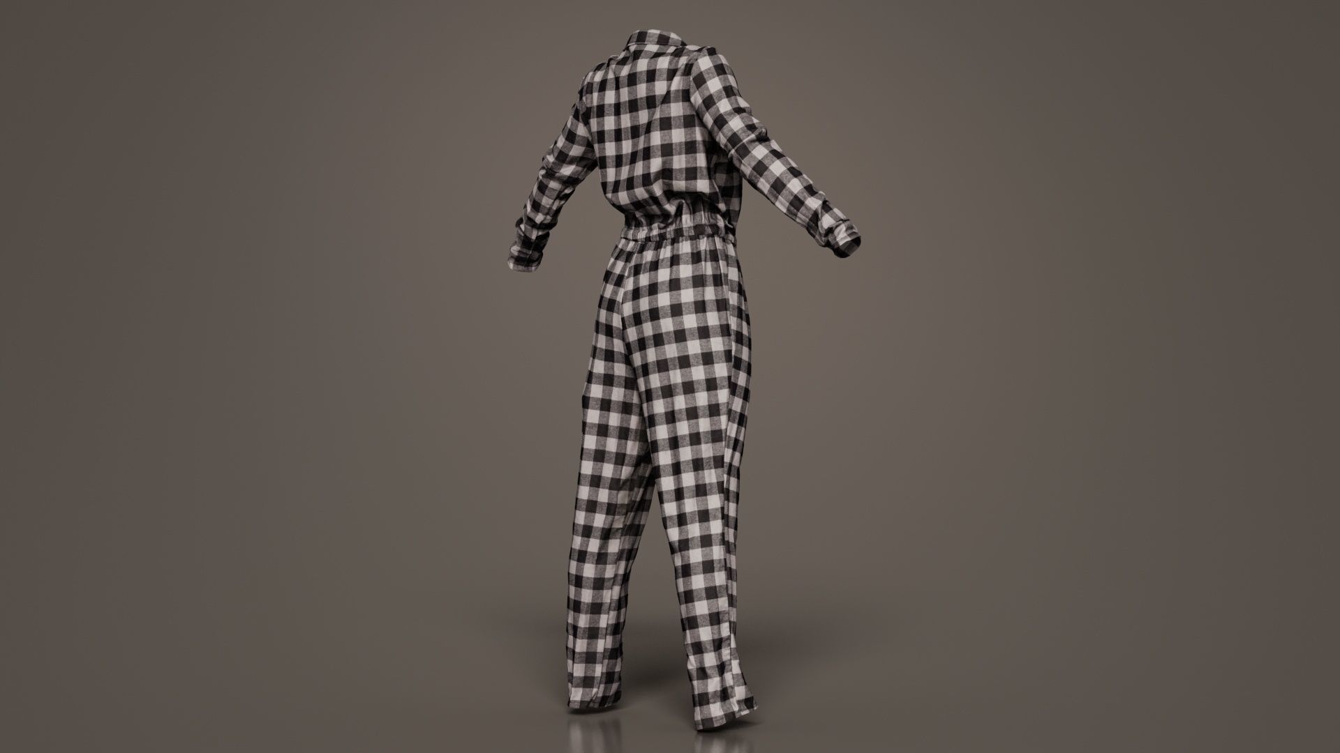 Checker Suit Low-poly 3D model_6