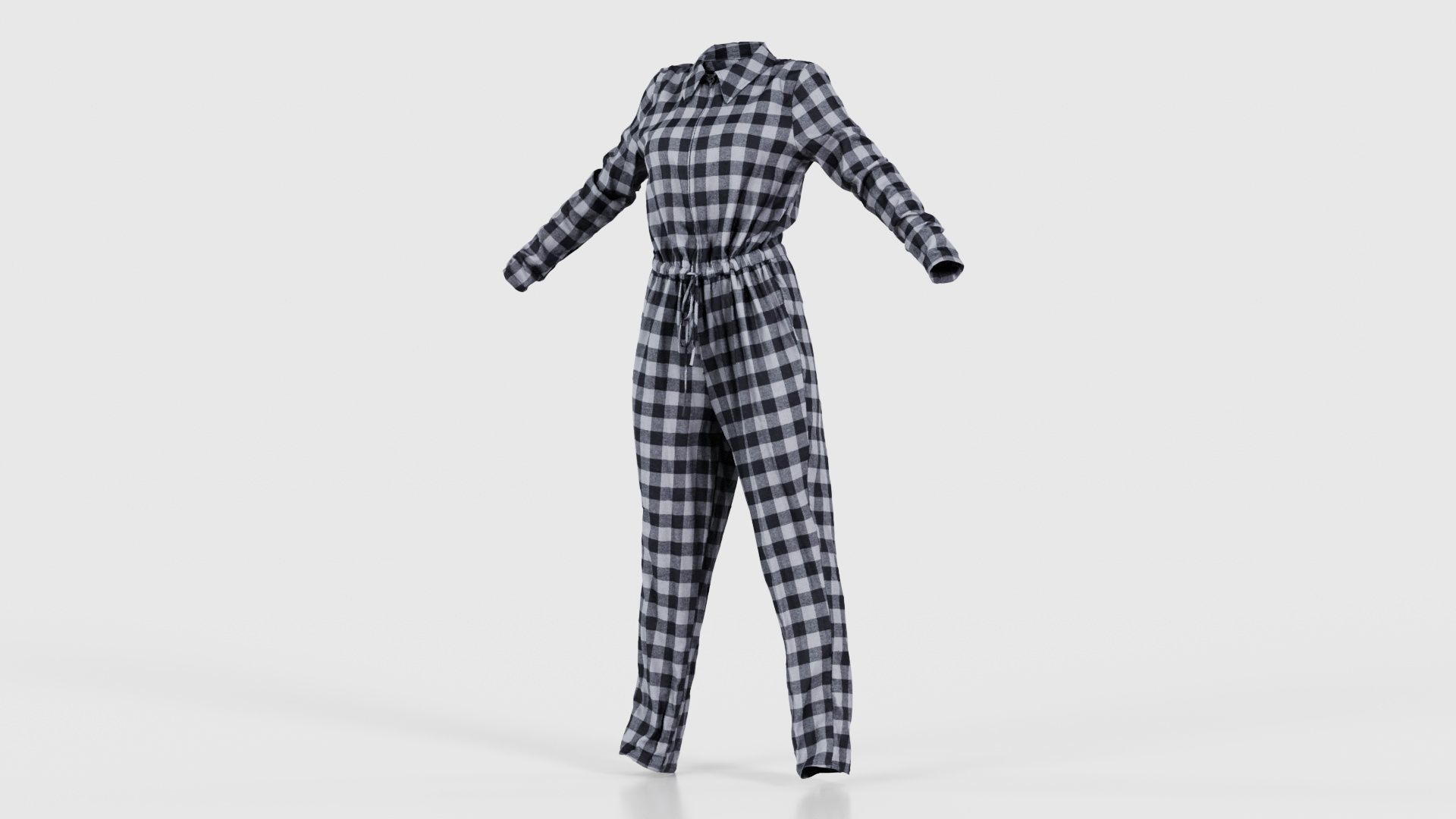 Checker Suit Low-poly 3D model_26