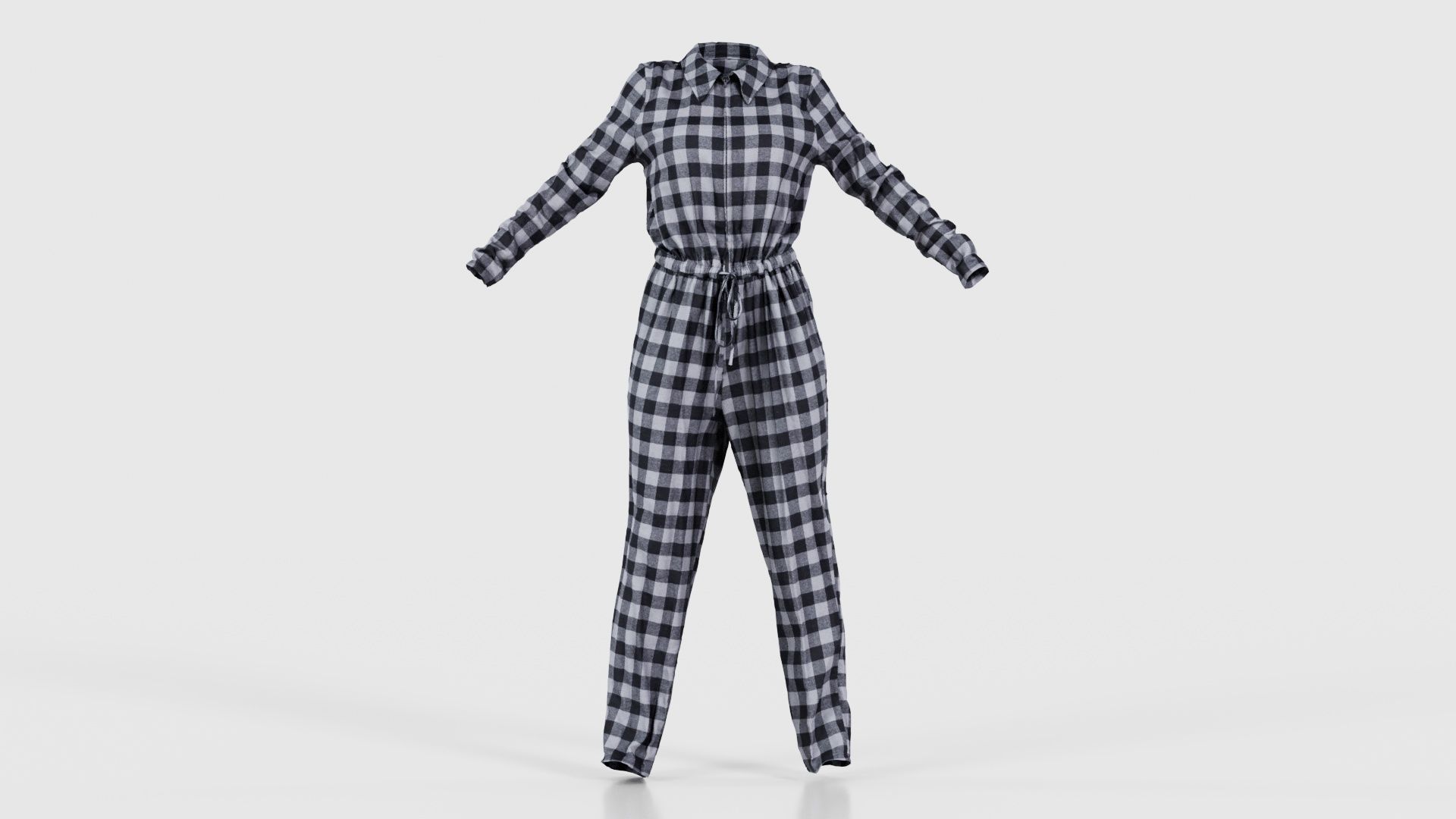 Checker Suit Low-poly 3D model_15