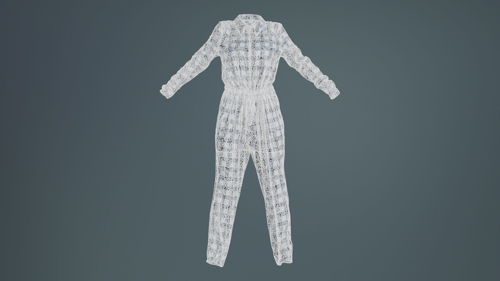 Checker Suit Low-poly 3D model_9