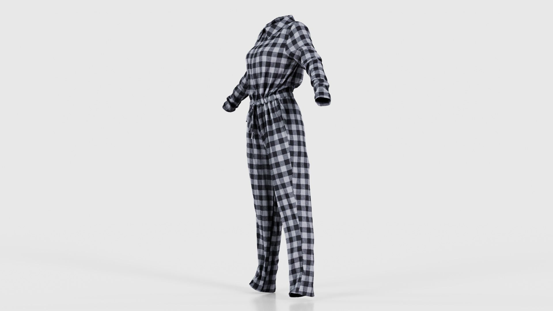 Checker Suit Low-poly 3D model_25