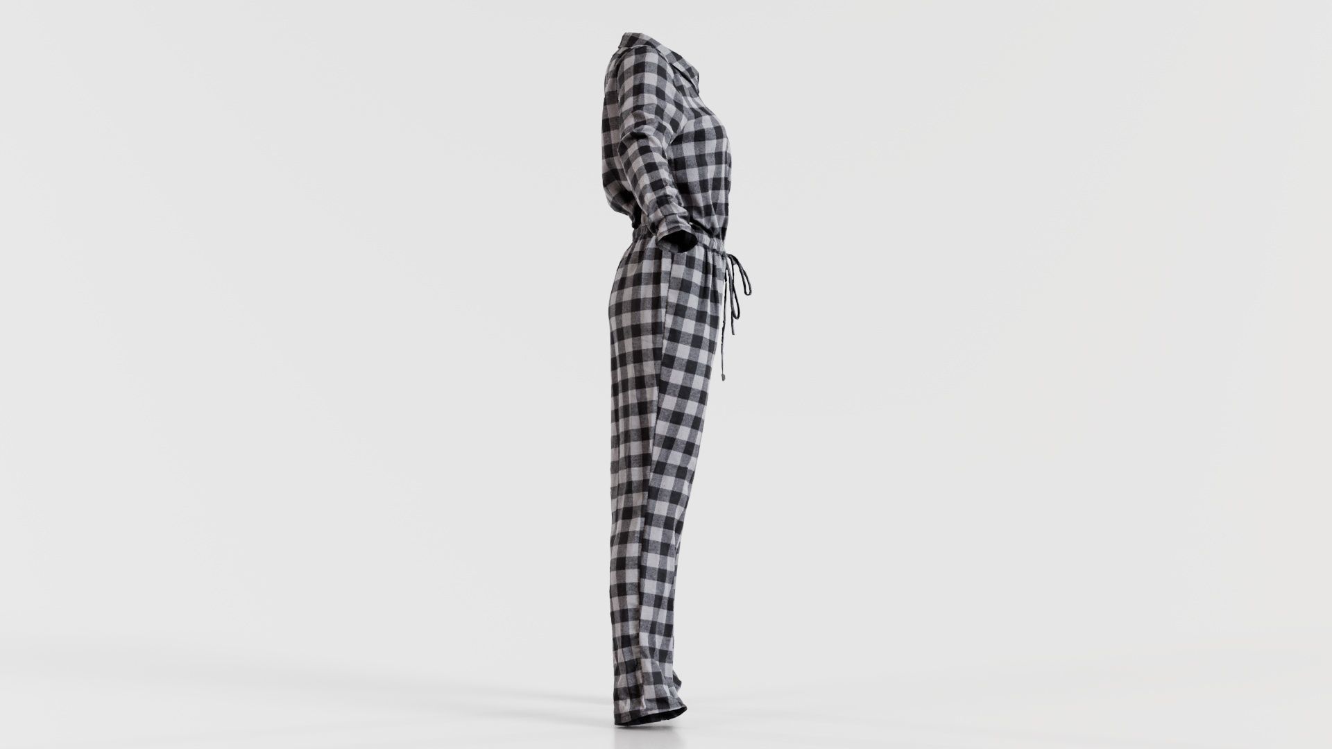 Checker Suit Low-poly 3D model_3