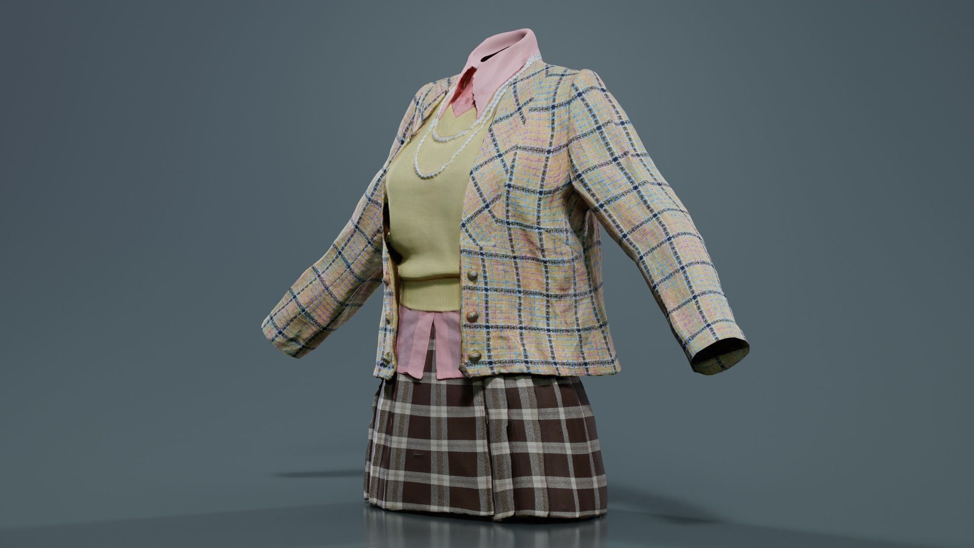 Clueless 1 Low-poly 3D model_4