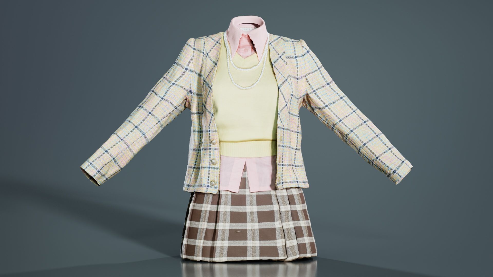 Clueless 1 Low-poly 3D model_7