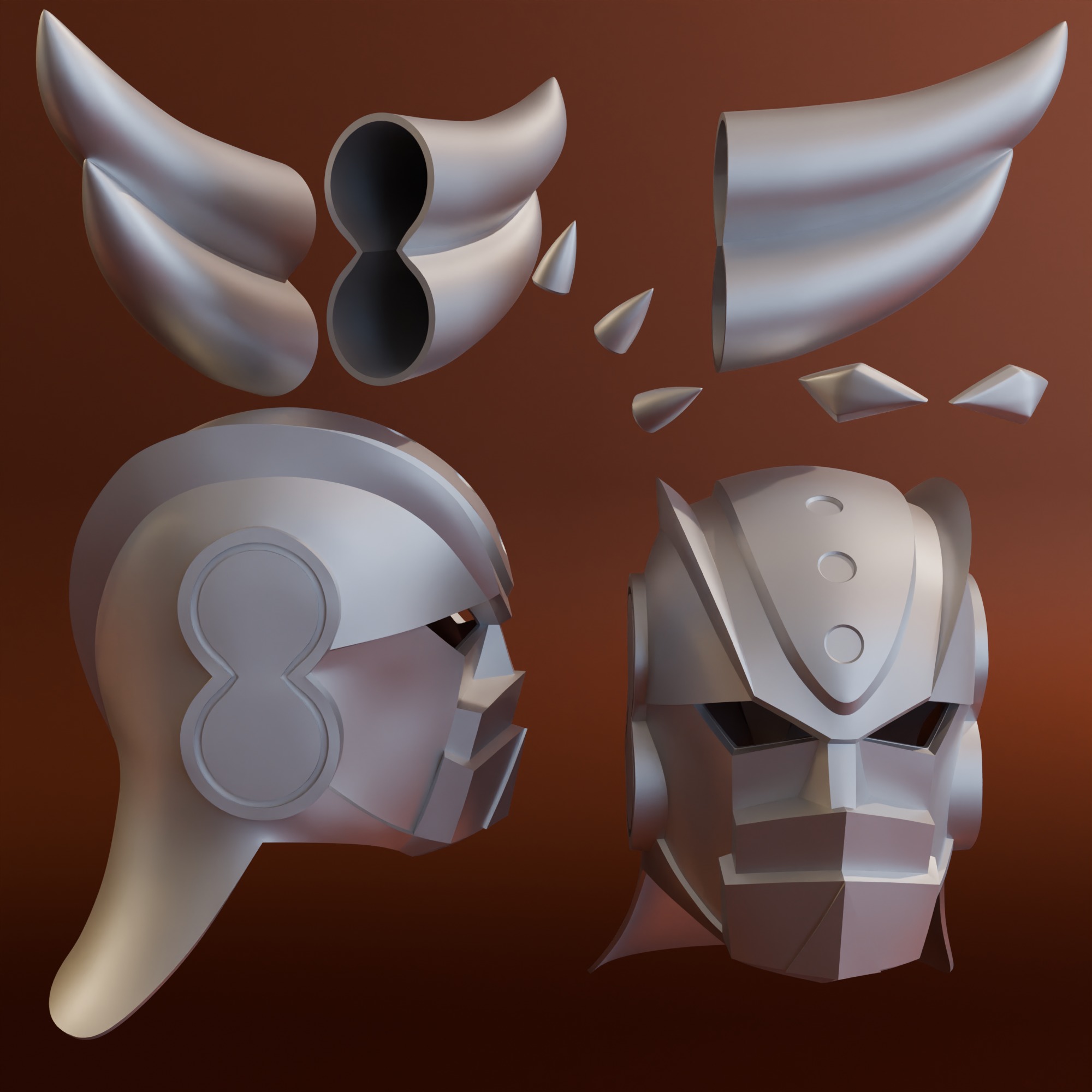 Grendizer Goldorak 1975 Helmet Wearable 3D print model_7