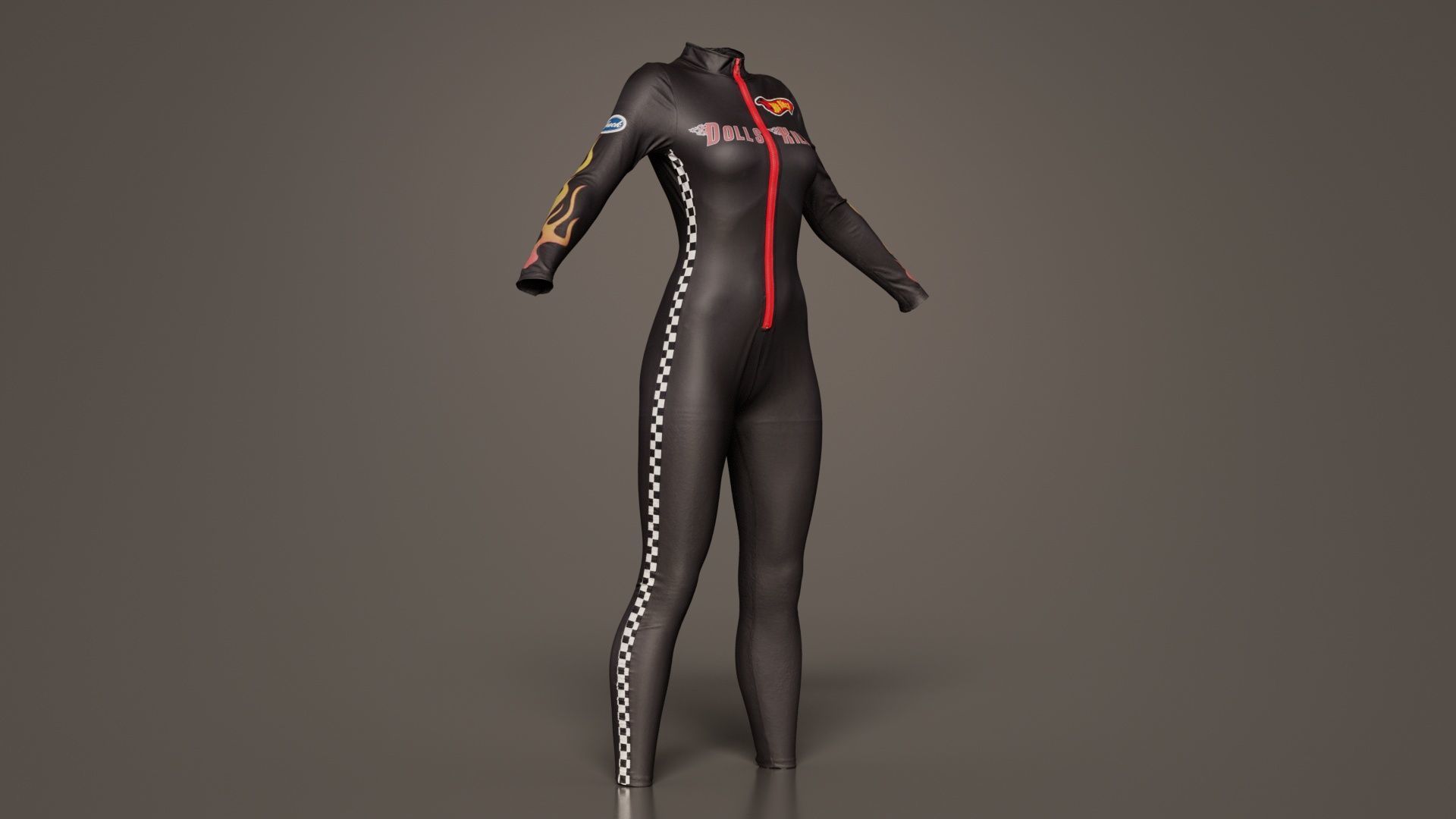 Dollskill Hot Bitch Catsuit Low-poly 3D model_4