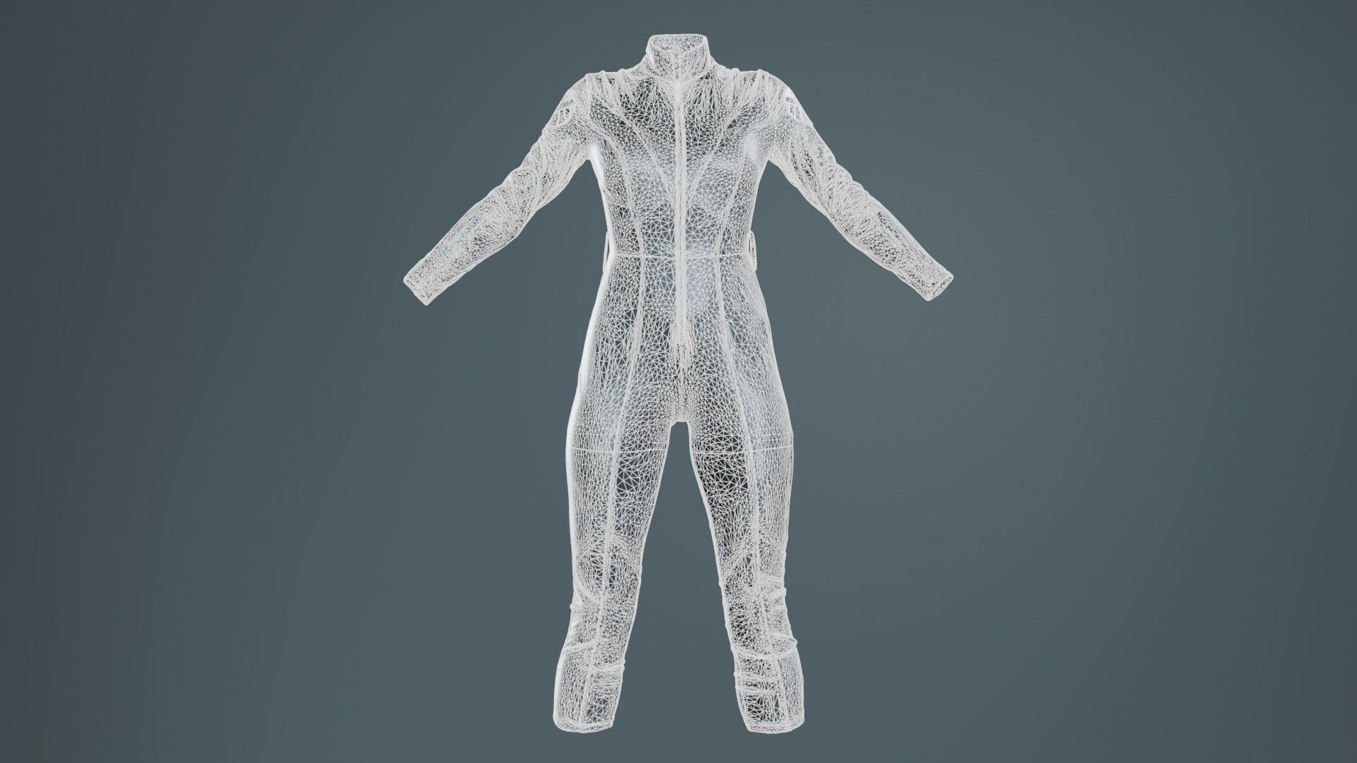 Eagle Catsuit Low-poly 3D model_9