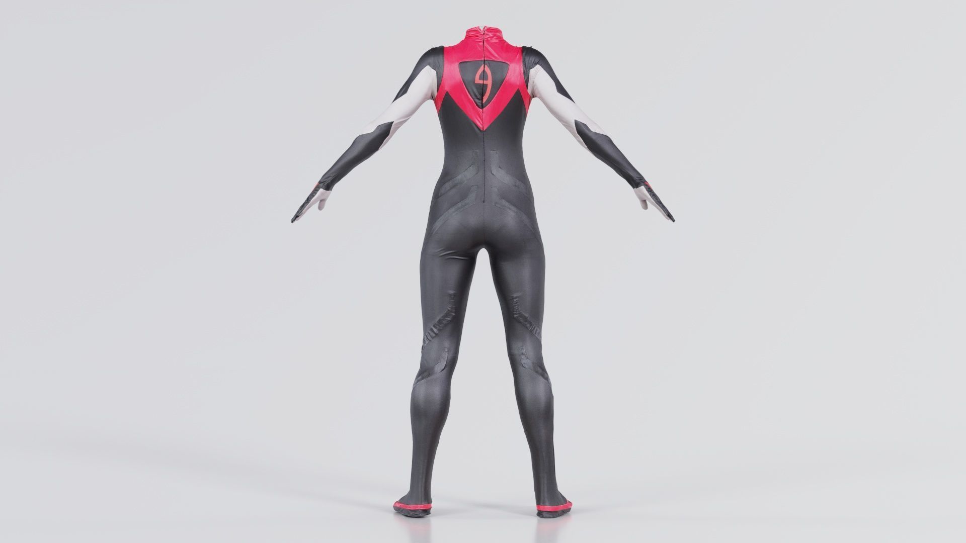 Full Body Details Catsuit Low-poly 3D model_1