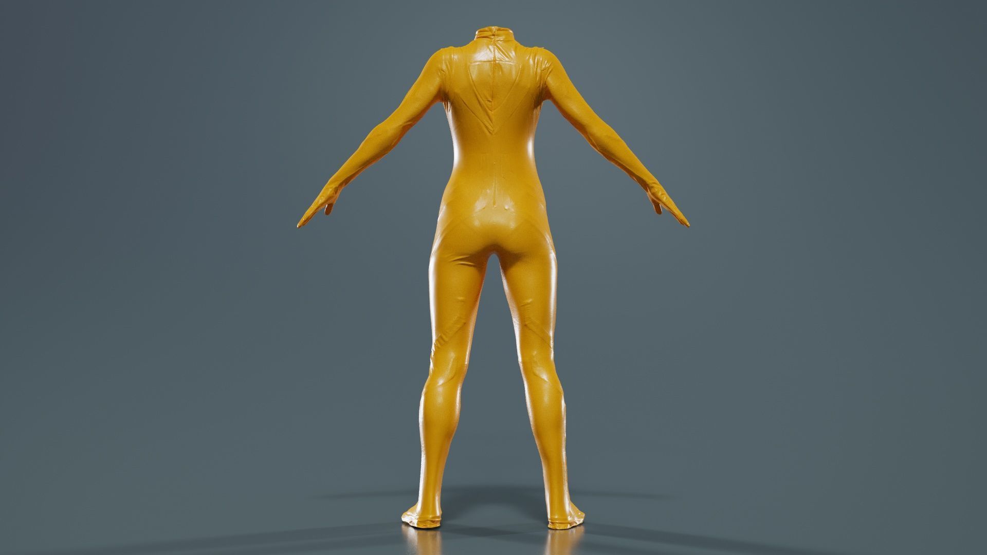 Full Body Details Catsuit Low-poly 3D model_13