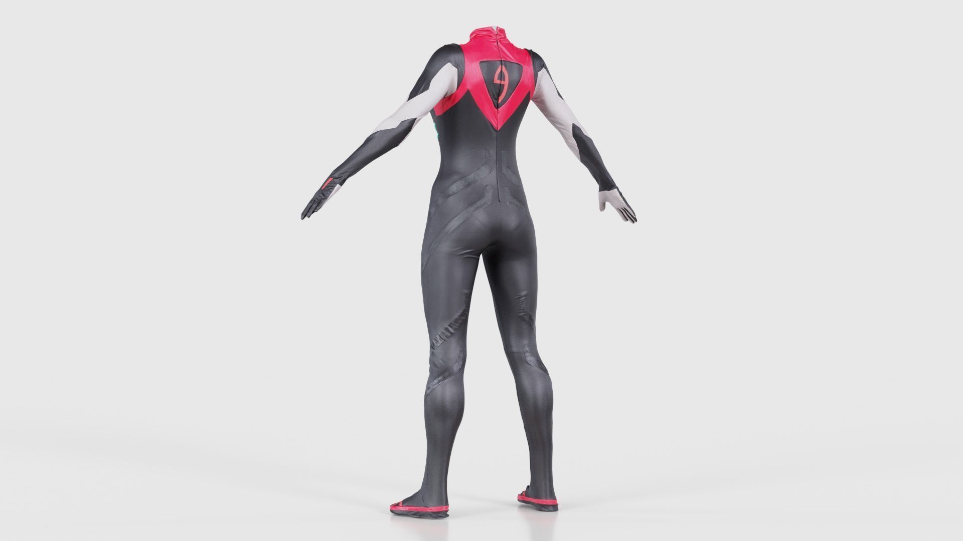 Full Body Details Catsuit Low-poly 3D model_22