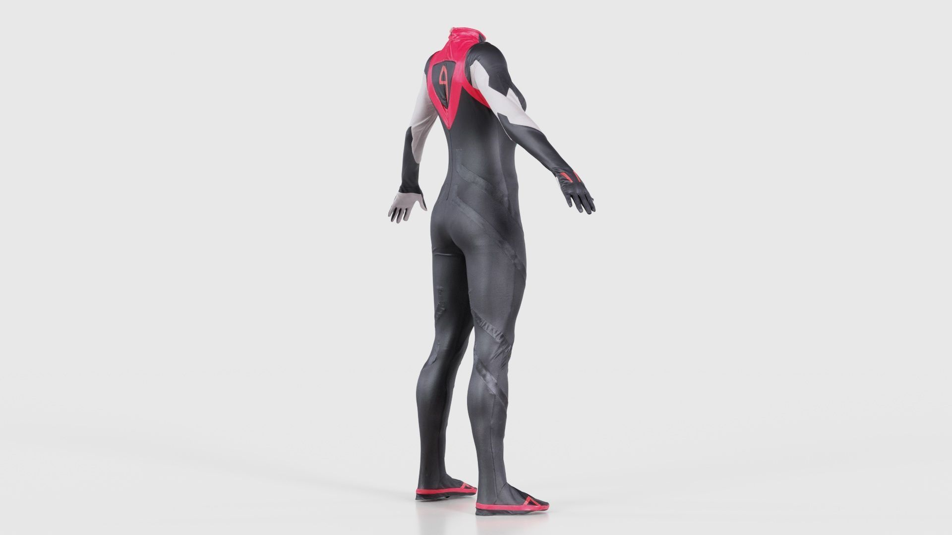 Full Body Details Catsuit Low-poly 3D model_19