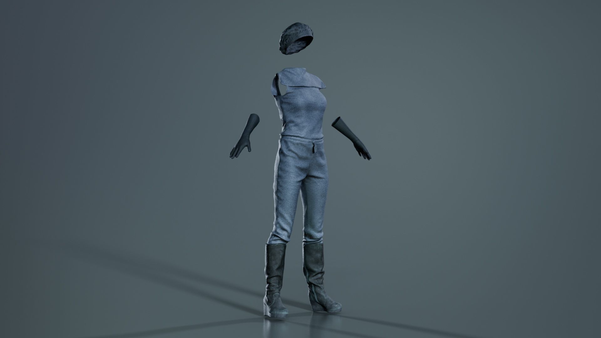 Future Outfit Low-poly 3D model_8