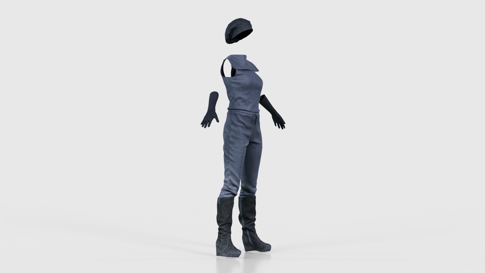 Future Outfit Low-poly 3D model_17