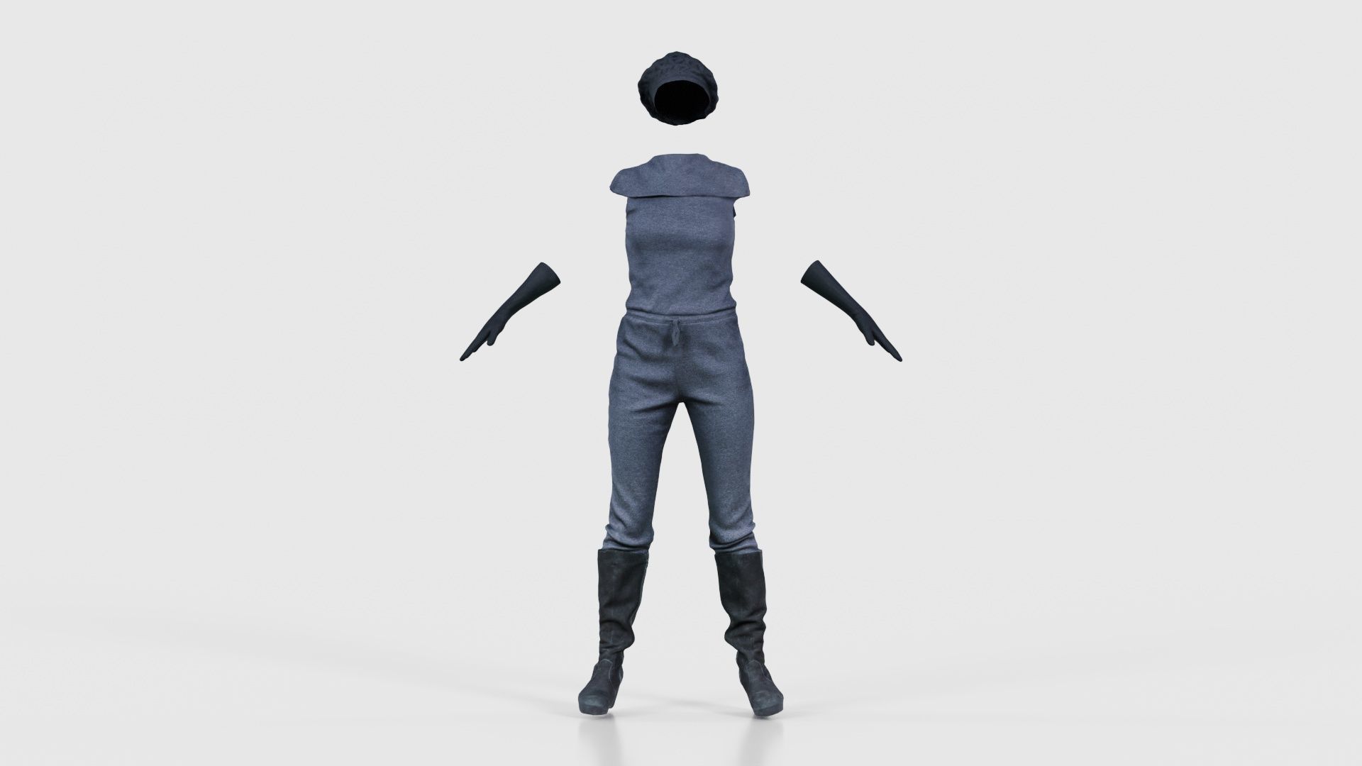 Future Outfit Low-poly 3D model_15