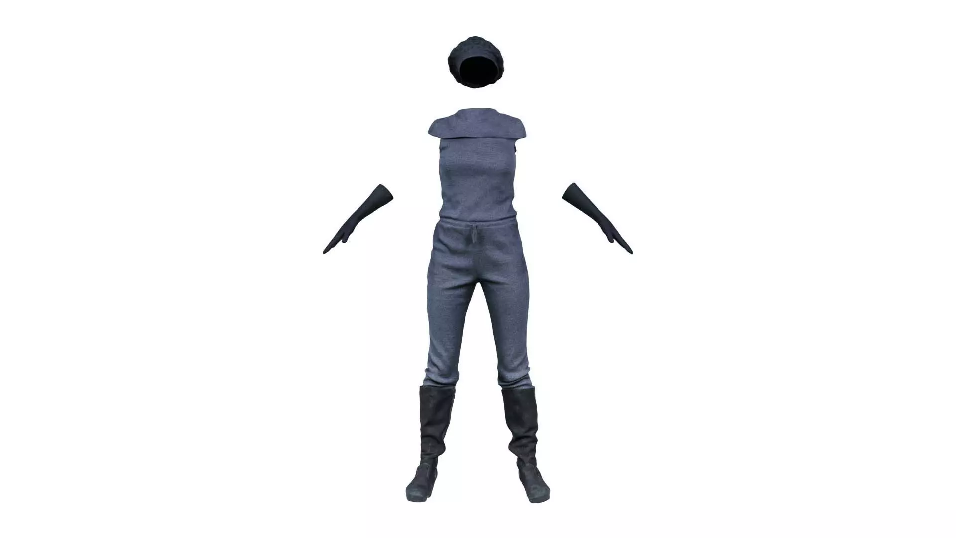 Future Outfit Low-poly 3D model_0