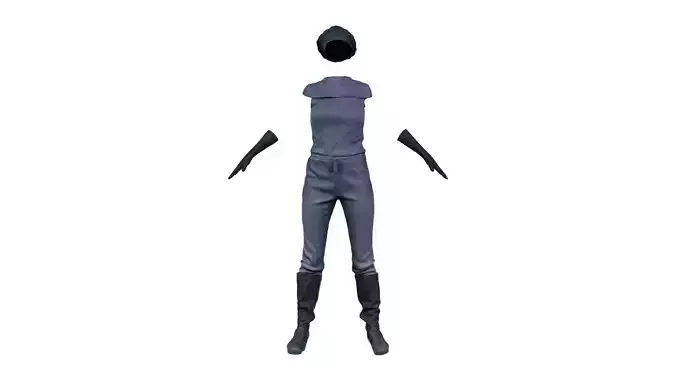 Future Outfit Low-poly 3D model