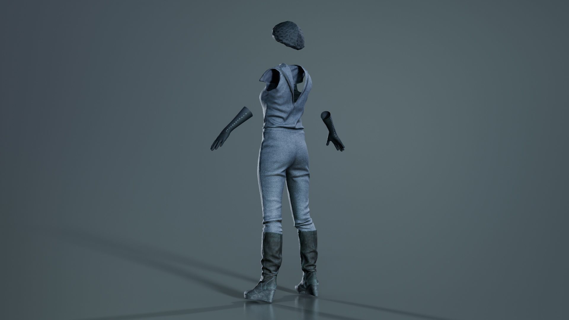 Future Outfit Low-poly 3D model_4