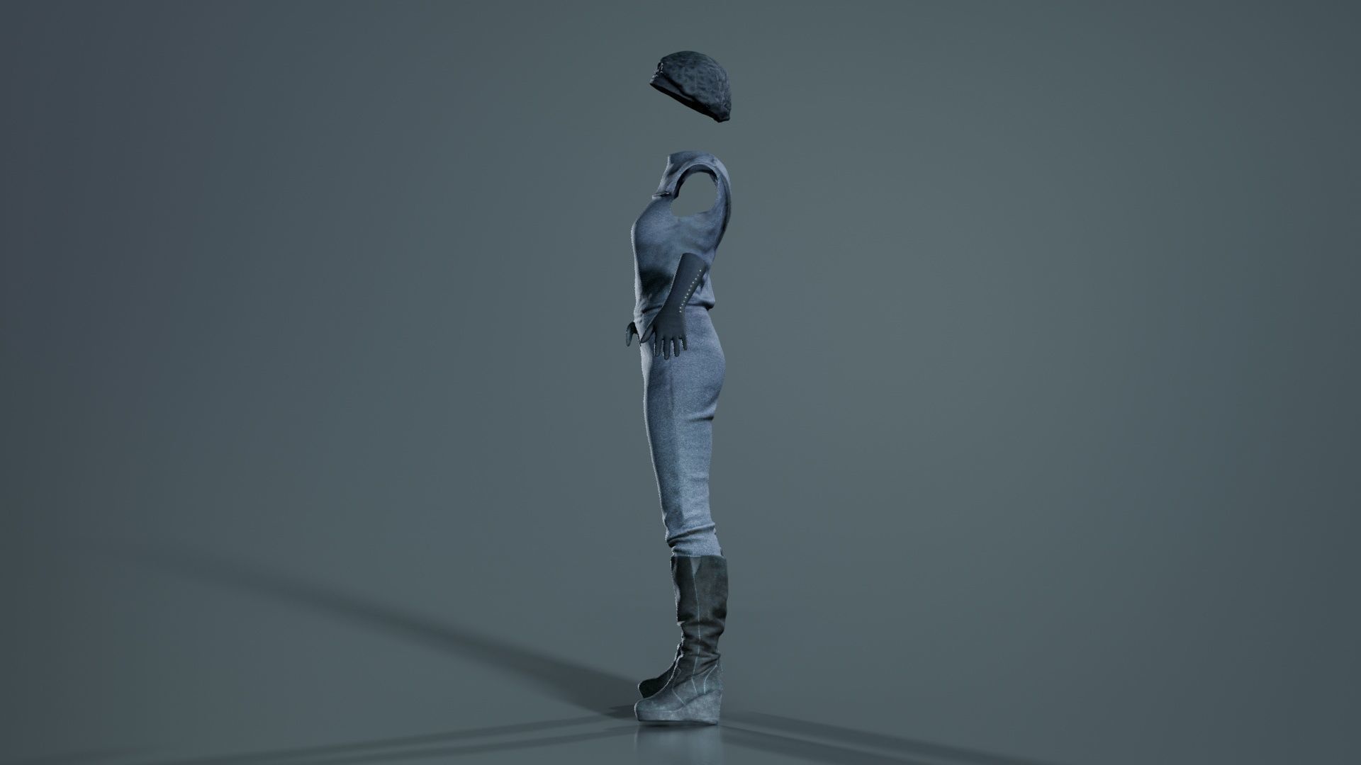 Future Outfit Low-poly 3D model_3