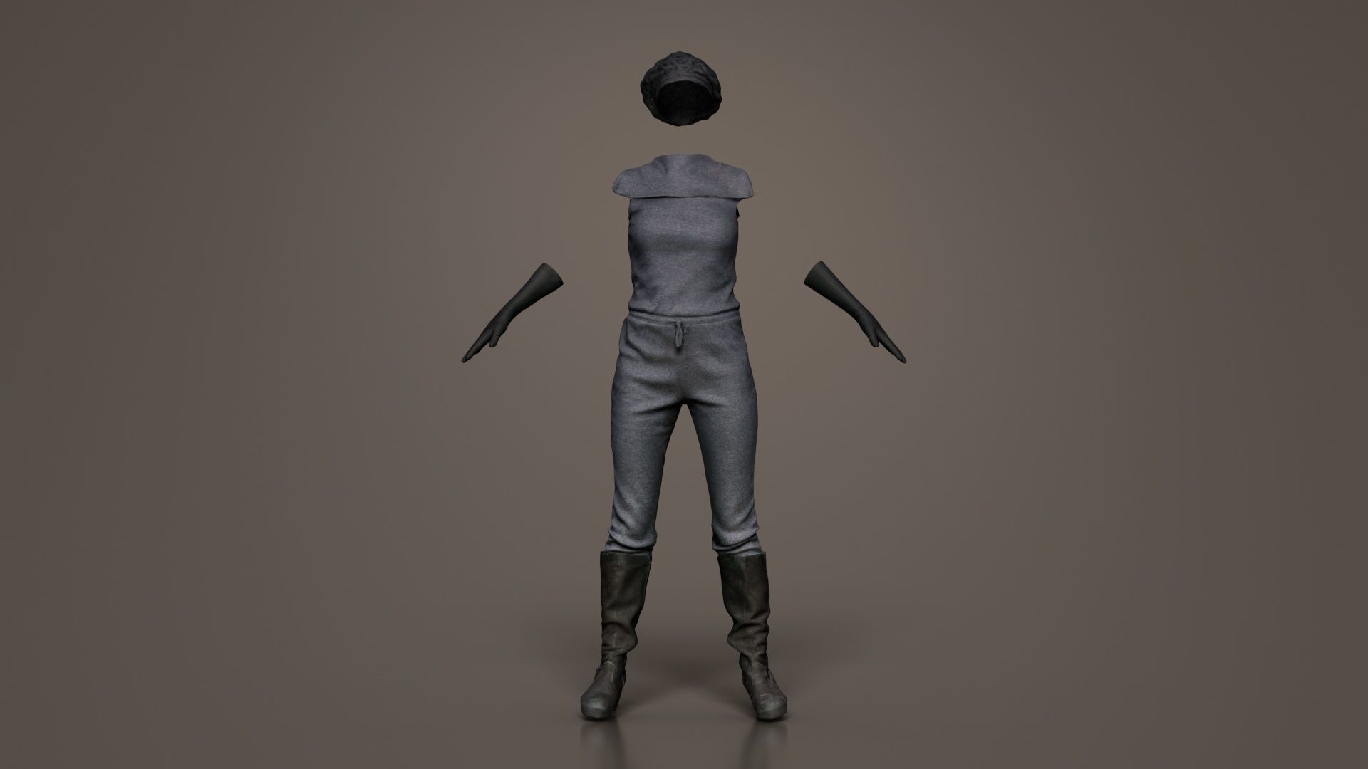 Future Outfit Low-poly 3D model_2