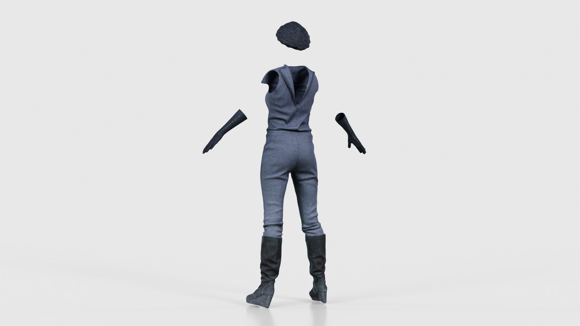 Future Outfit Low-poly 3D model_22