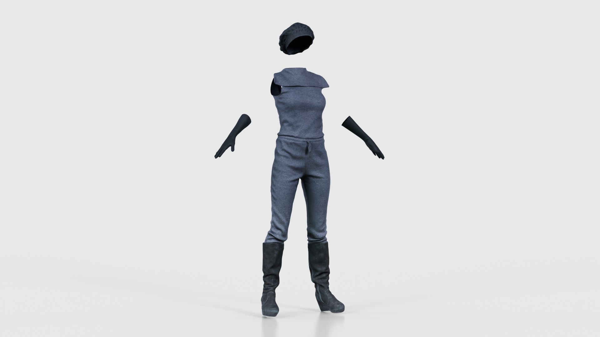 Future Outfit Low-poly 3D model_16