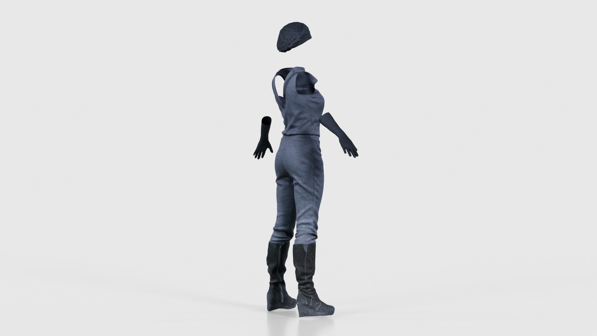 Future Outfit Low-poly 3D model_19