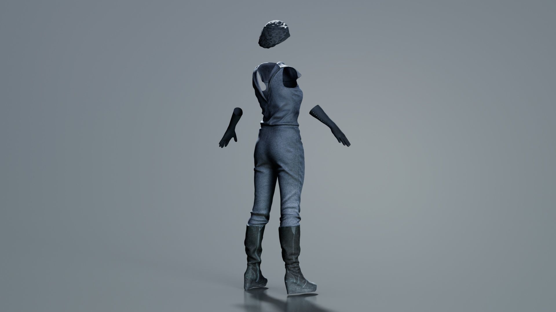 Future Outfit Low-poly 3D model_1