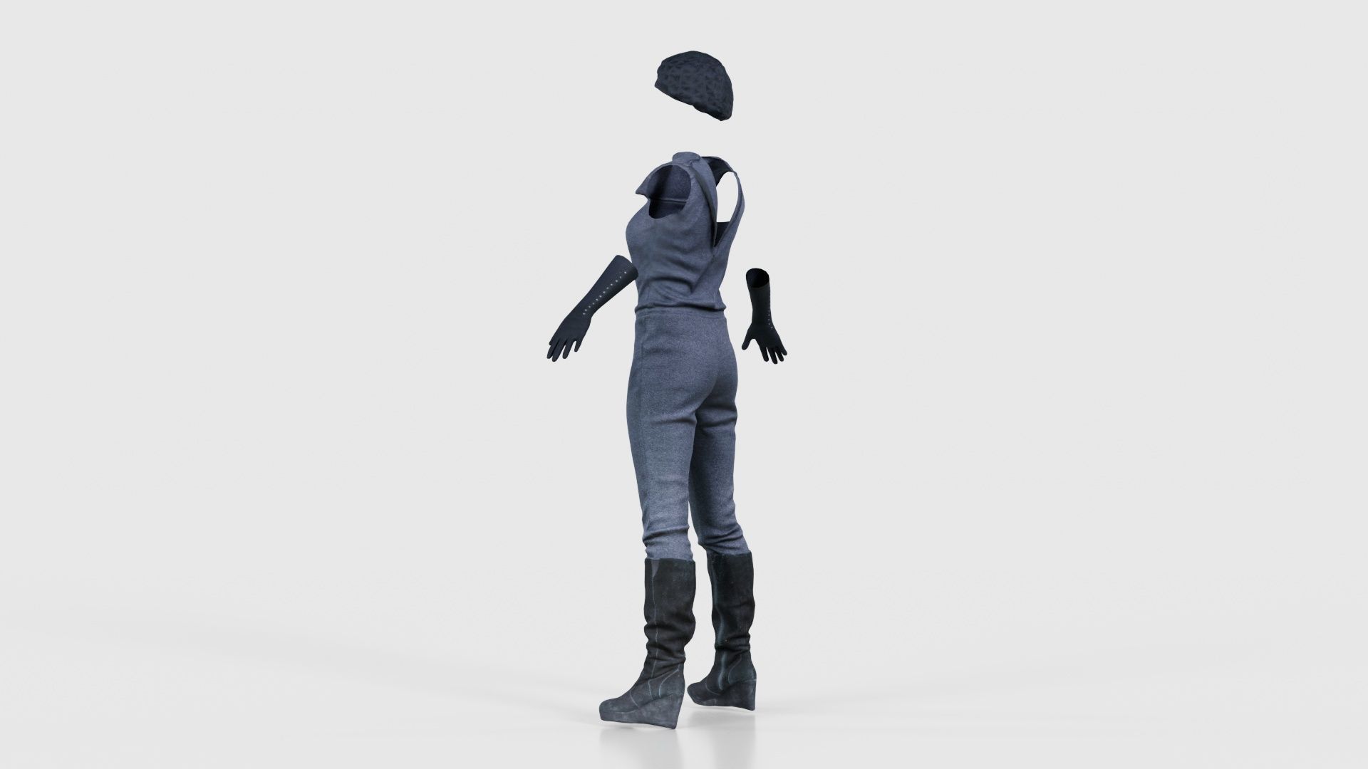 Future Outfit Low-poly 3D model_23