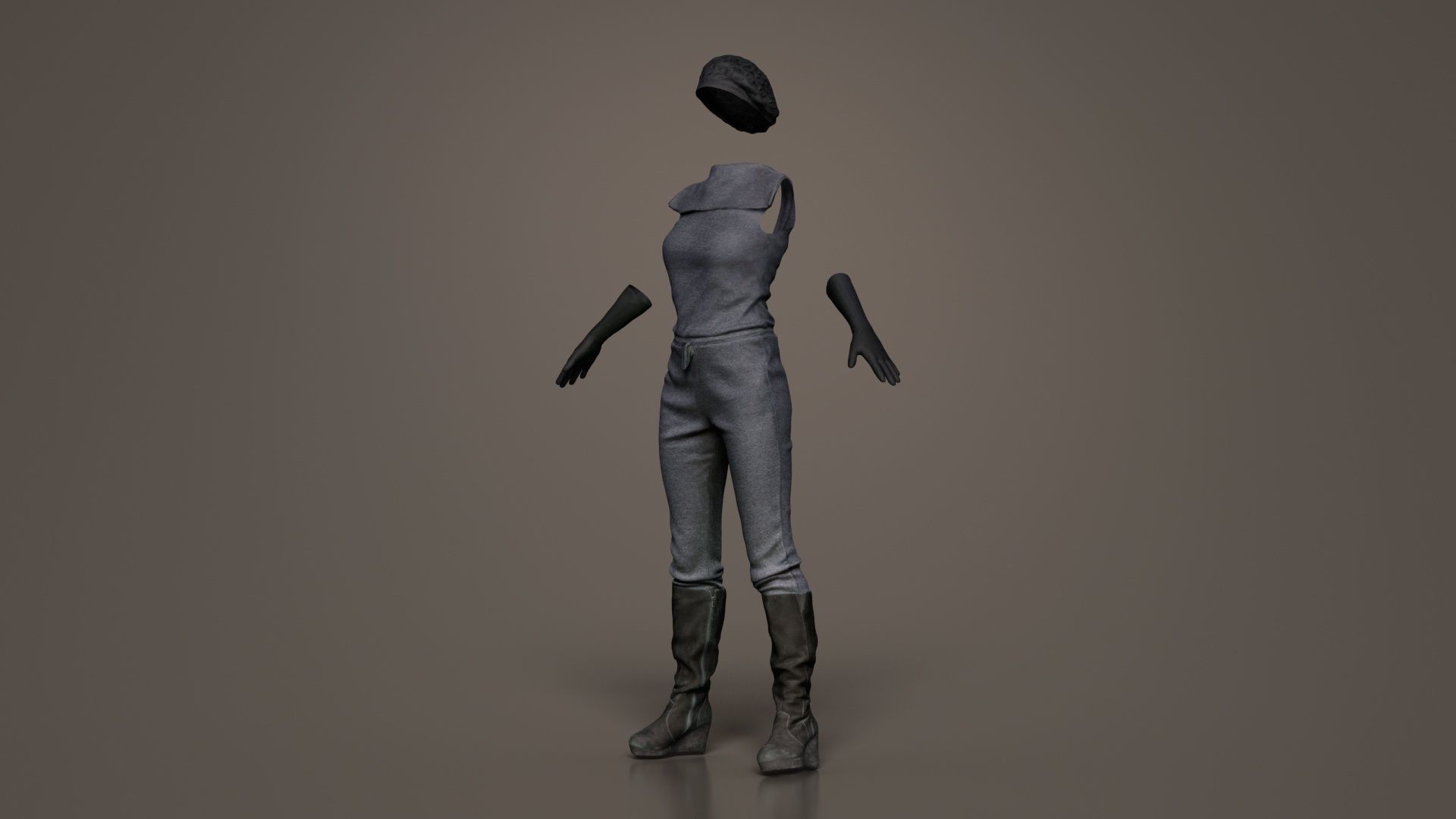 Future Outfit Low-poly 3D model_7