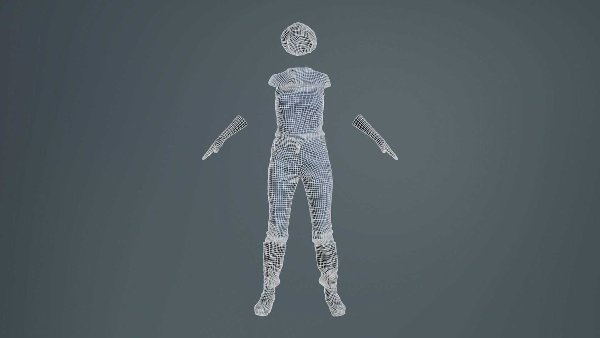 Future Outfit Low-poly 3D model_9