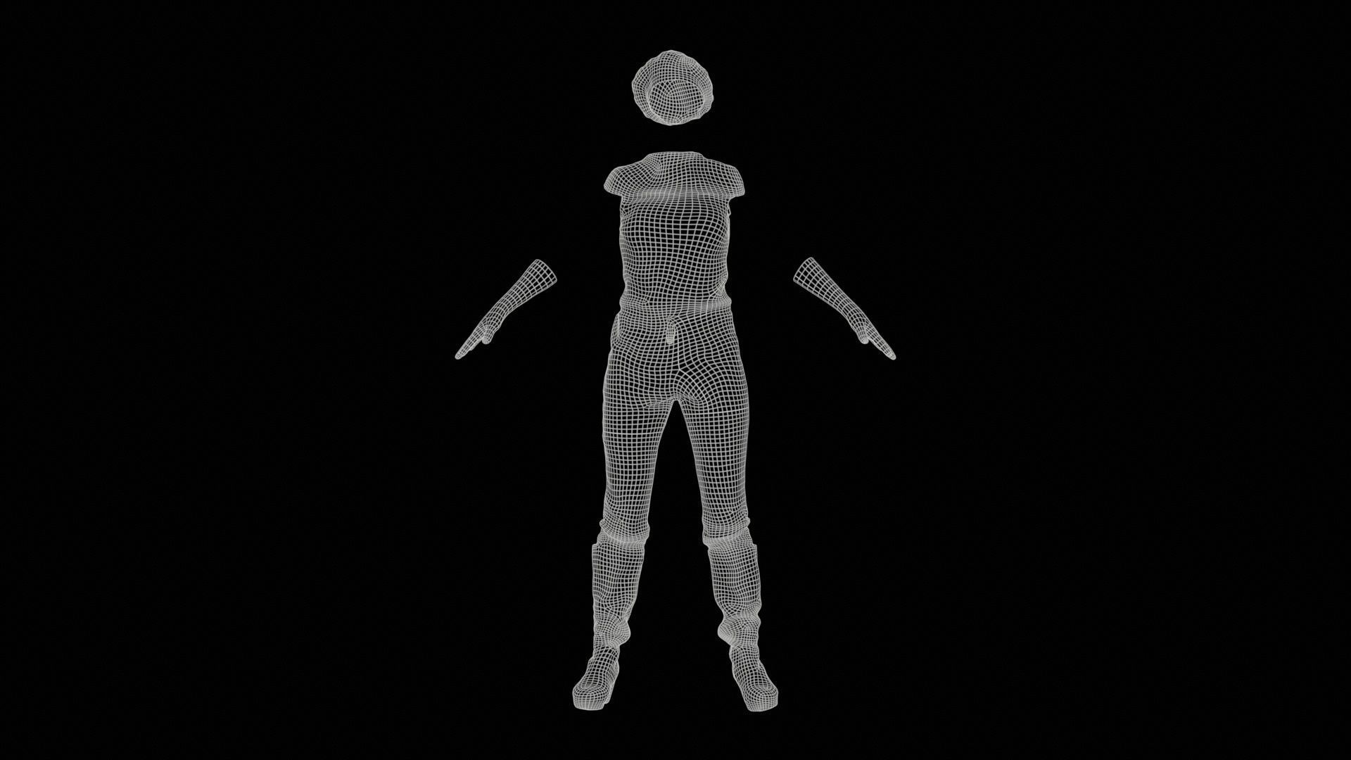 Future Outfit Low-poly 3D model_11