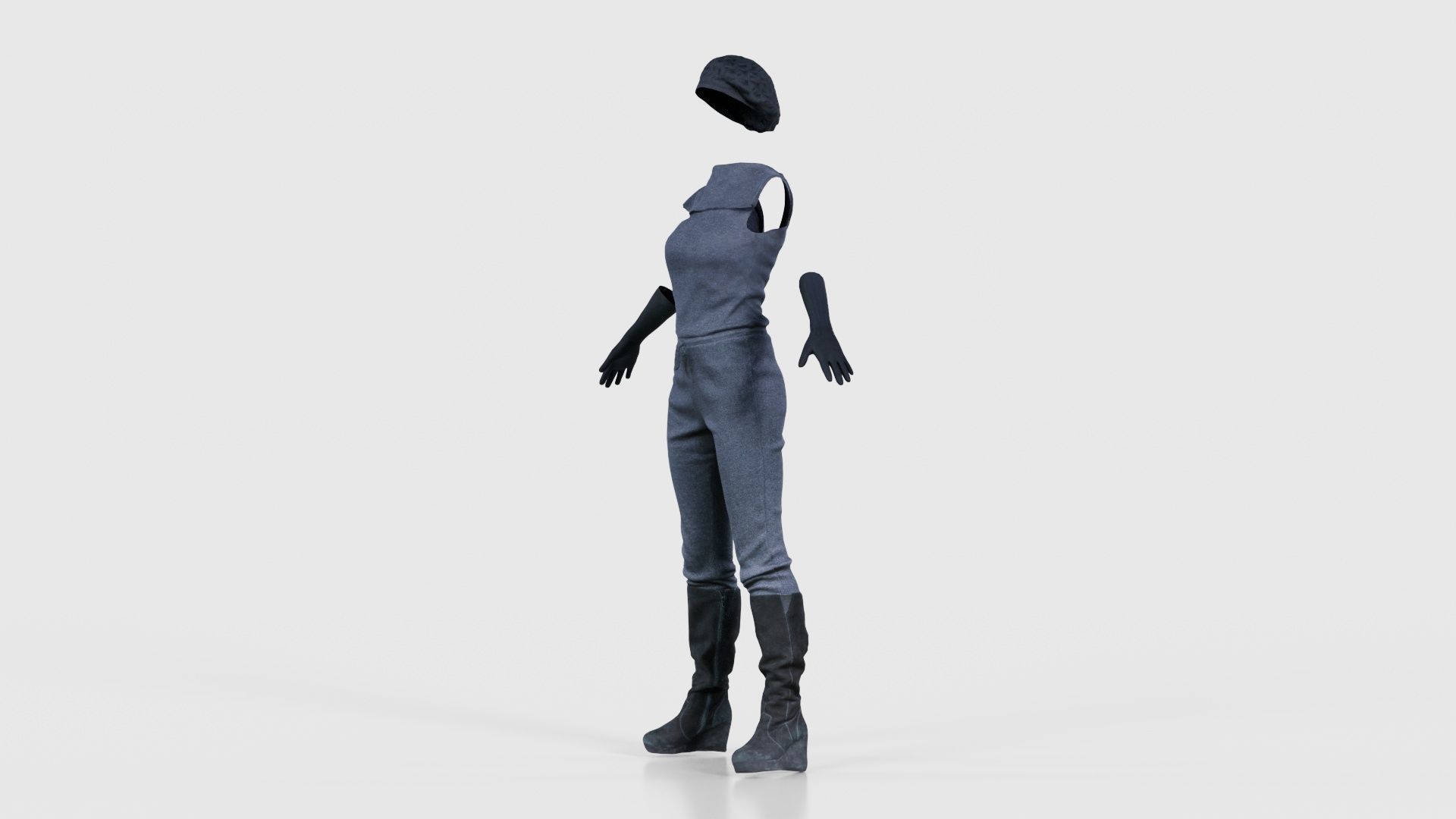 Future Outfit Low-poly 3D model_25