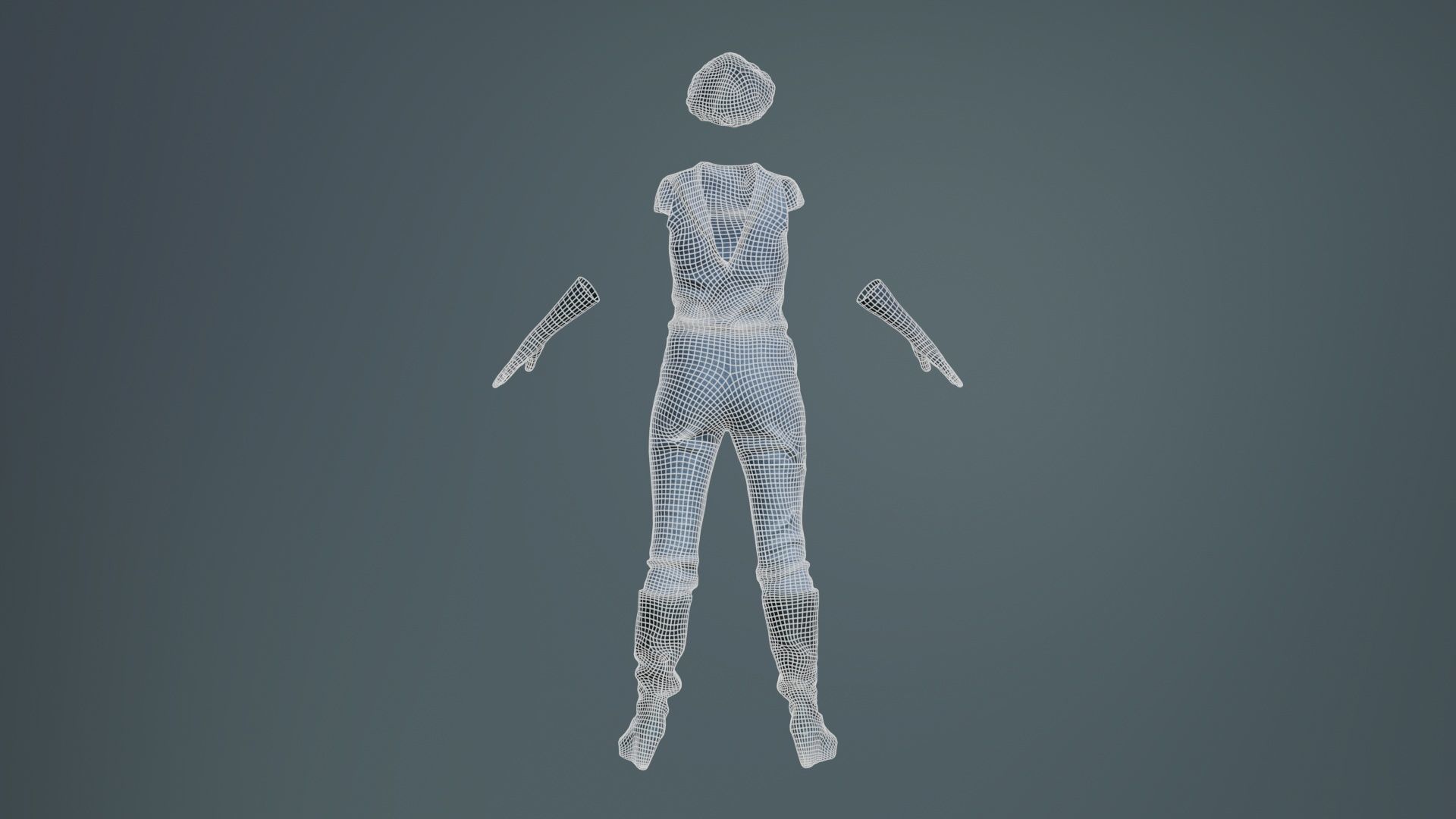 Future Outfit Low-poly 3D model_10
