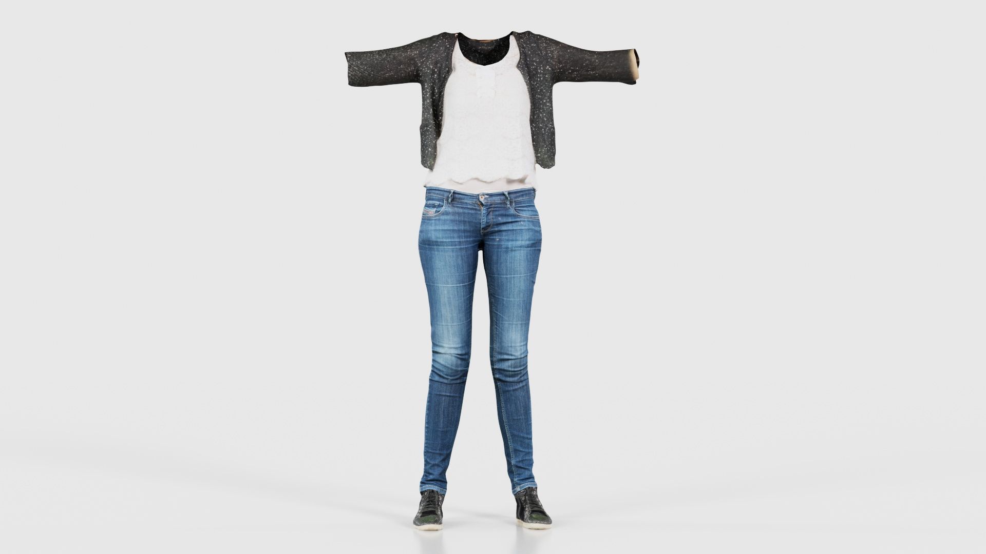 Glitter Outfit Low-poly 3D model_15