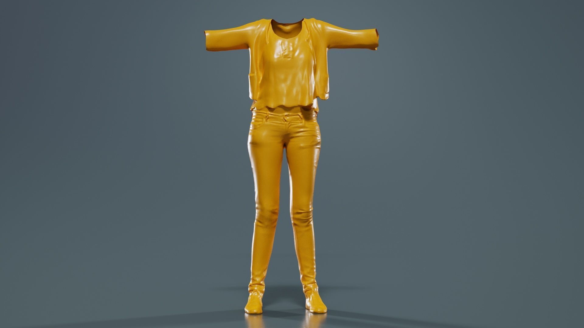 Glitter Outfit Low-poly 3D model_12