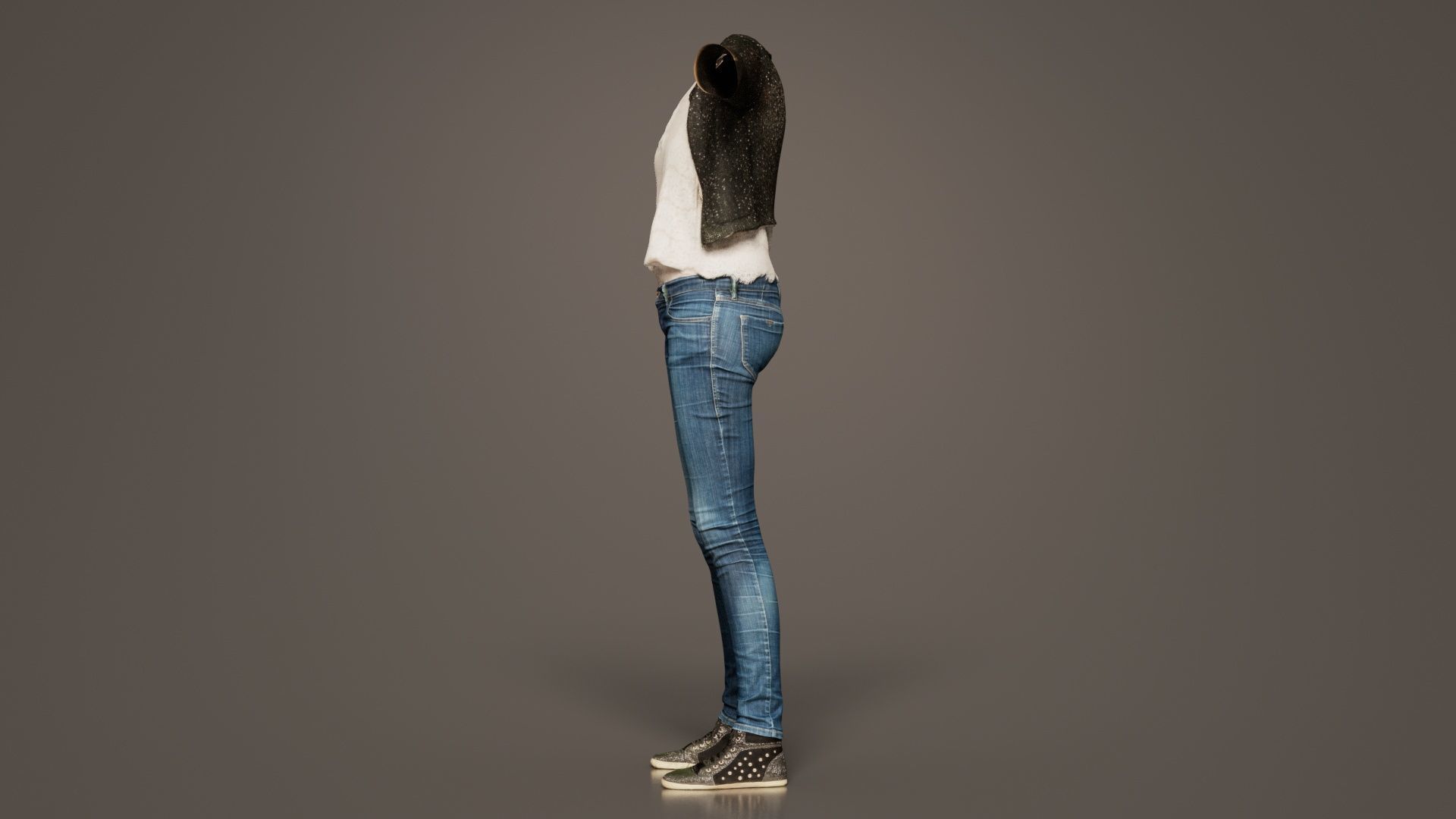 Glitter Outfit Low-poly 3D model_7