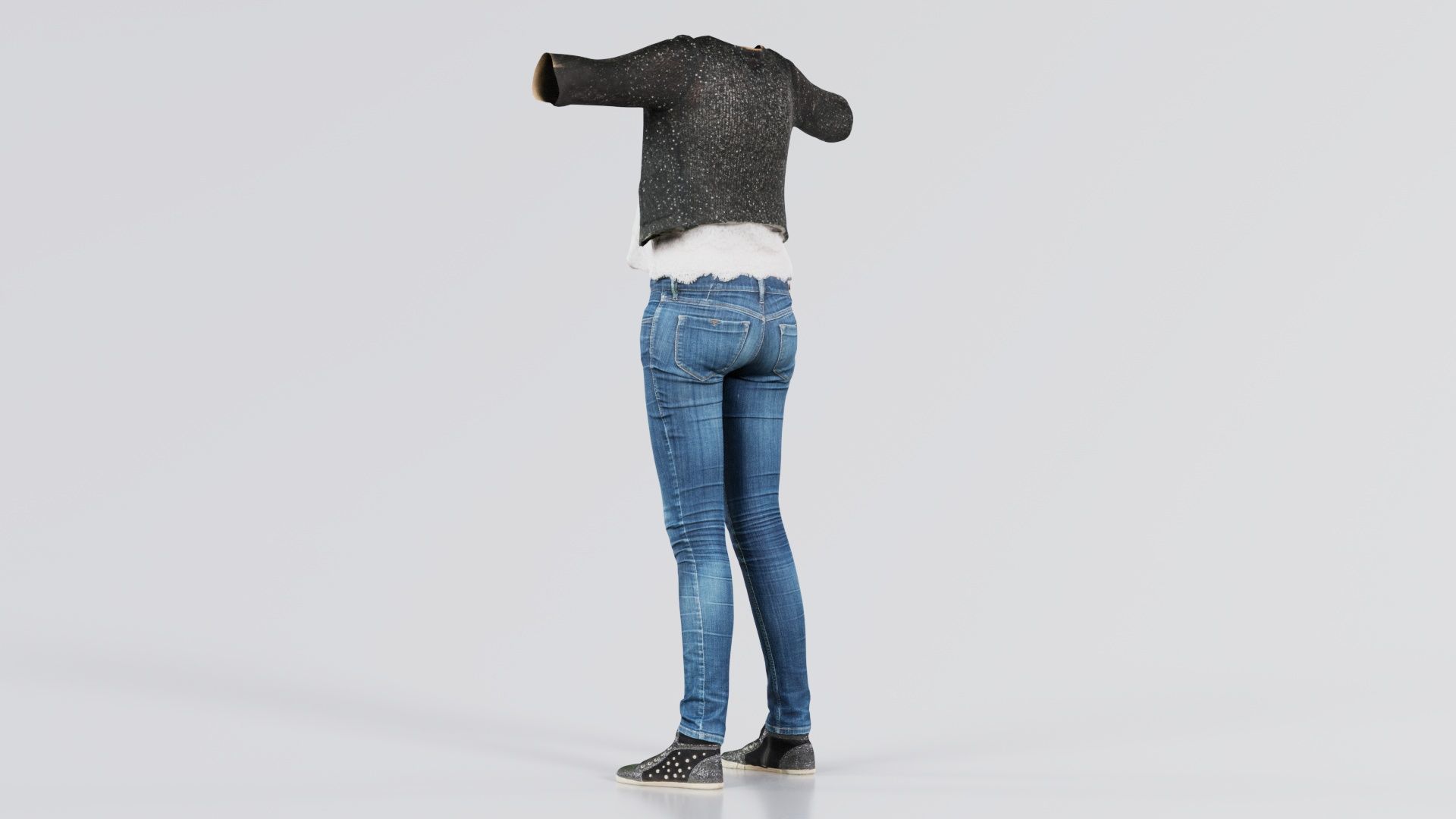 Glitter Outfit Low-poly 3D model_5