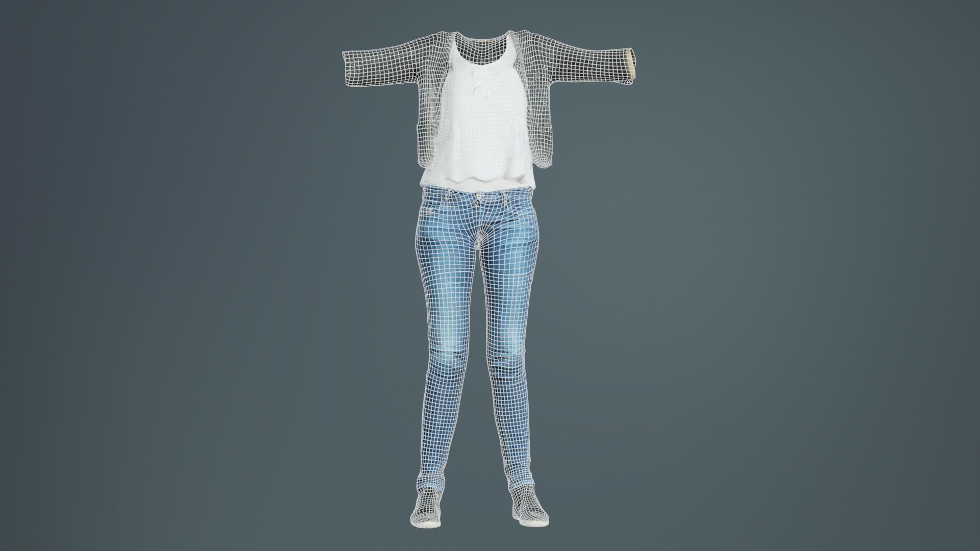 Glitter Outfit Low-poly 3D model_9