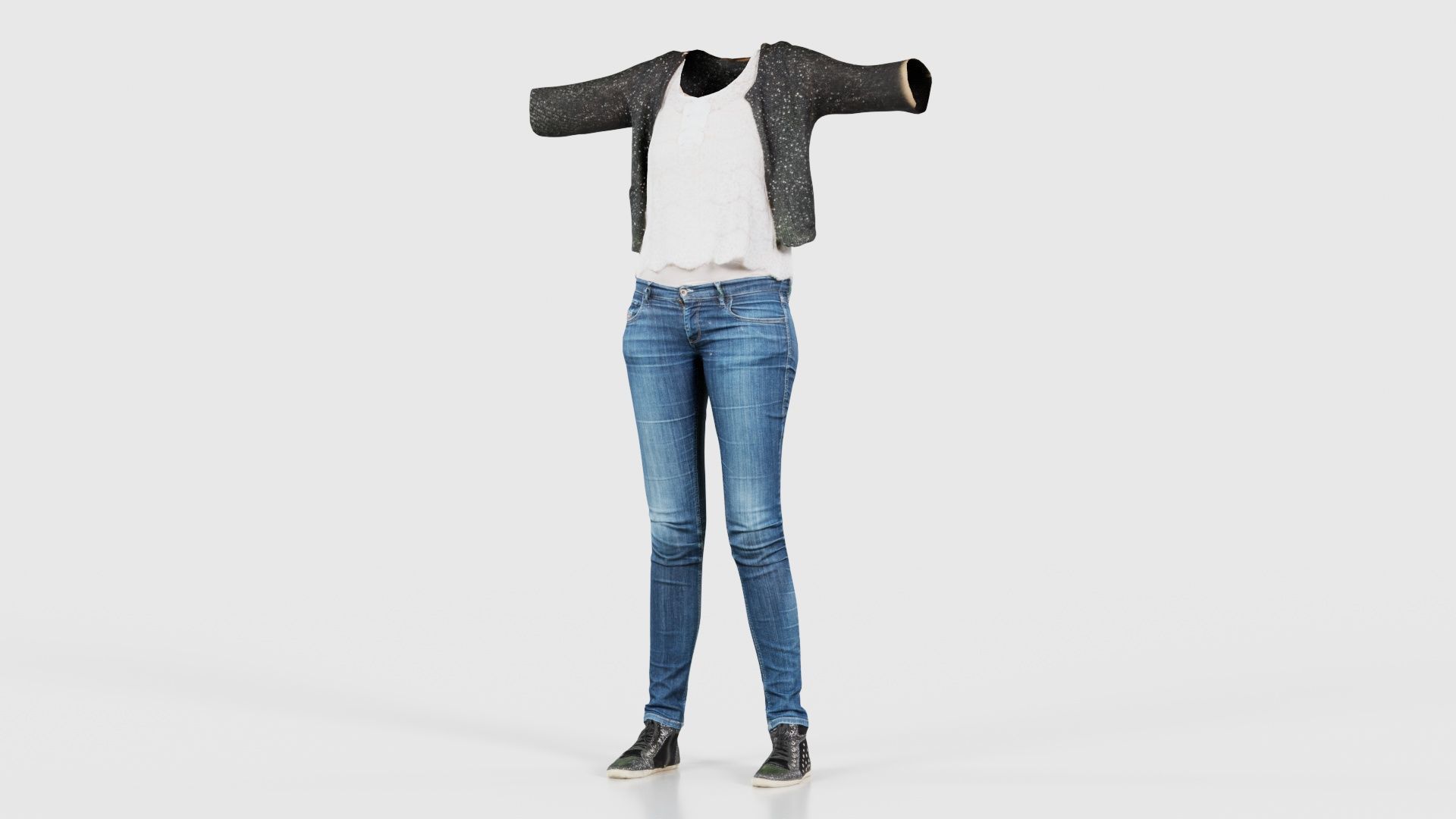 Glitter Outfit Low-poly 3D model_26