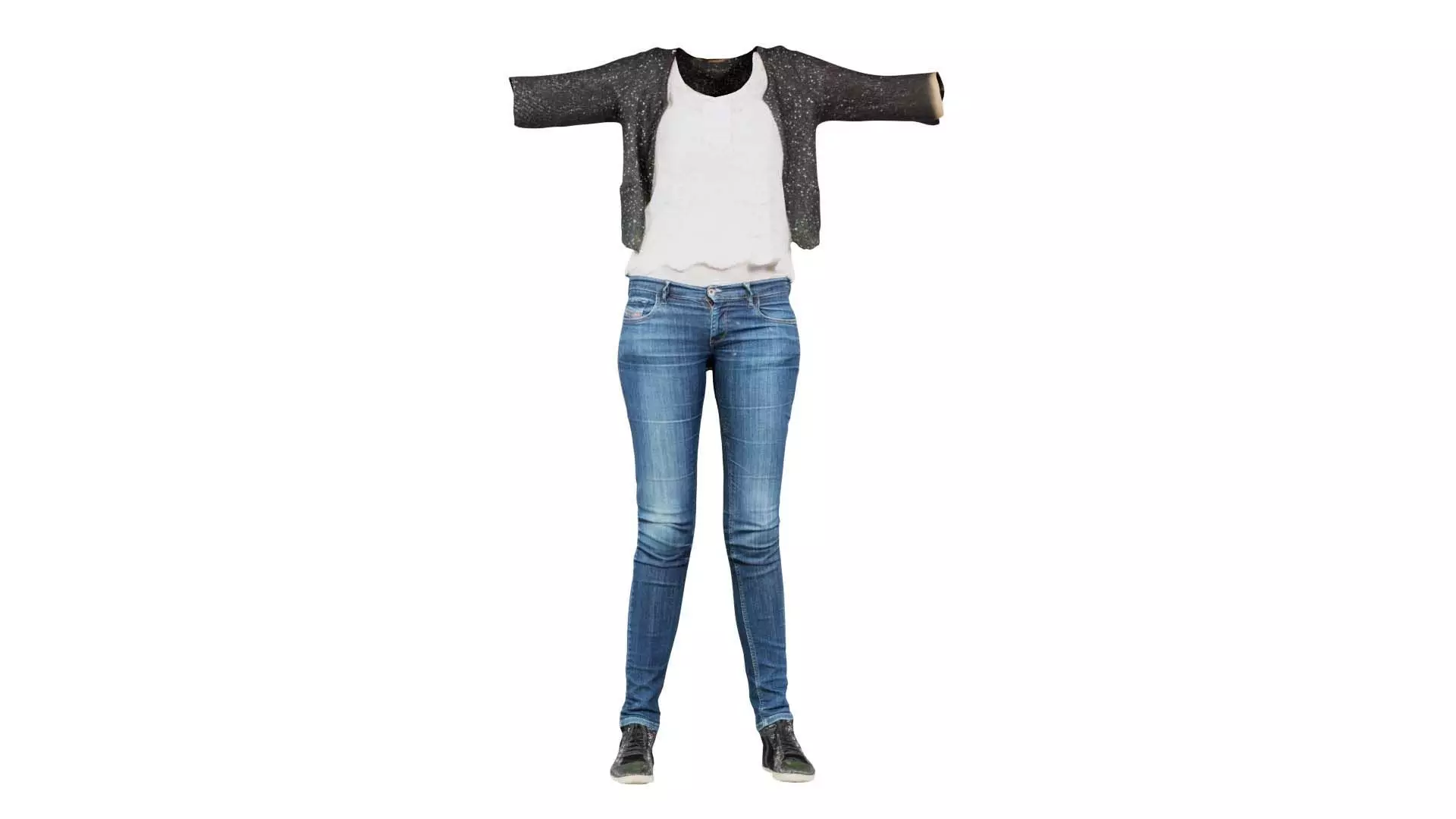 Glitter Outfit Low-poly 3D model_0