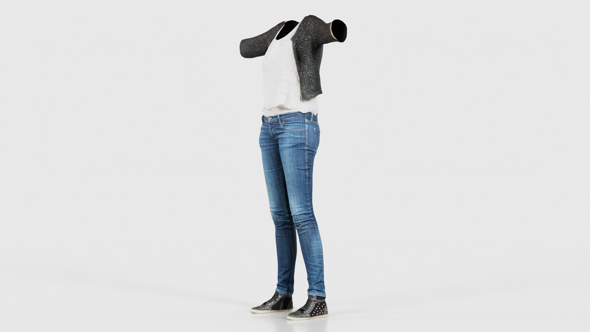 Glitter Outfit Low-poly 3D model_25