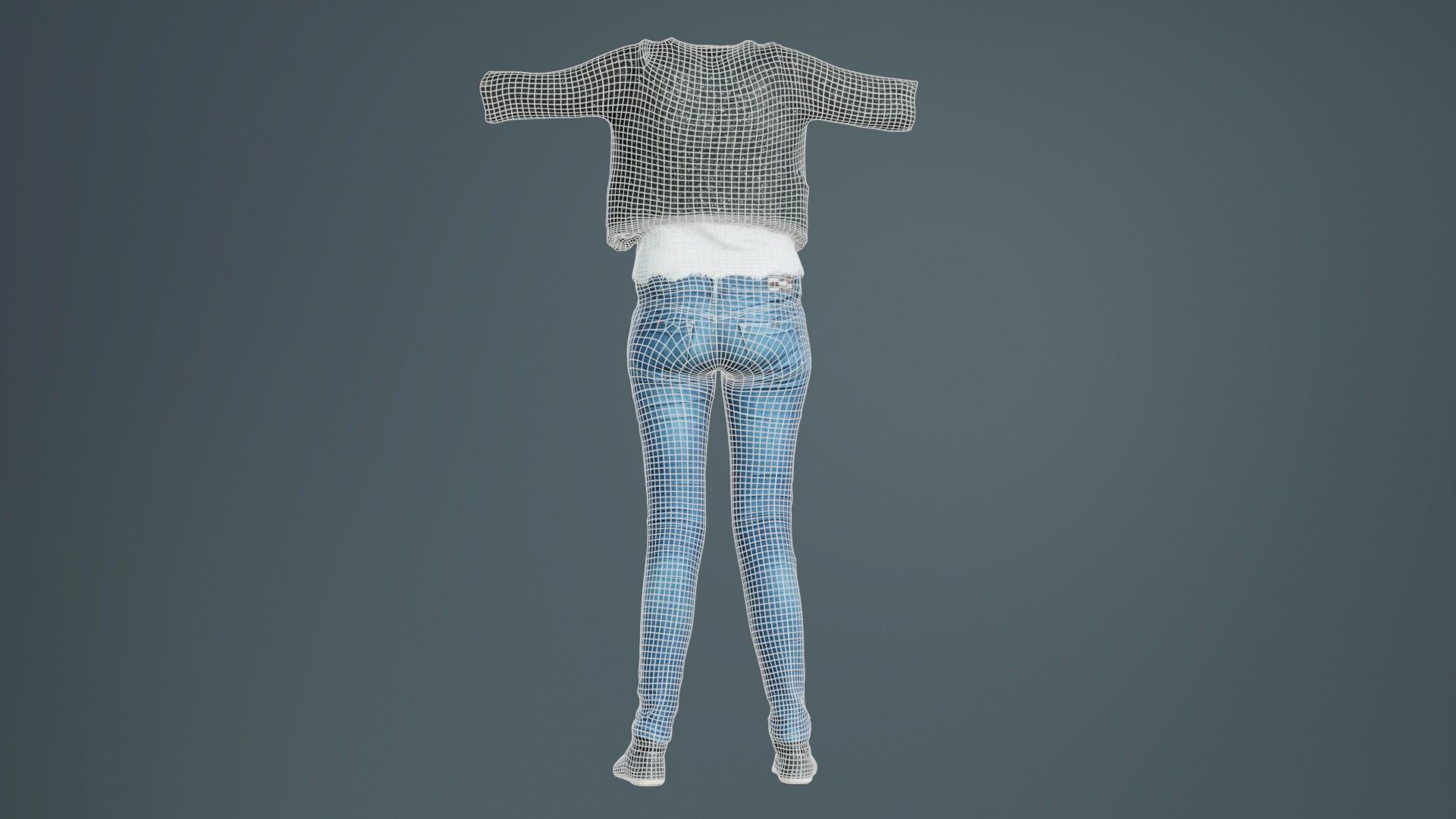Glitter Outfit Low-poly 3D model_10