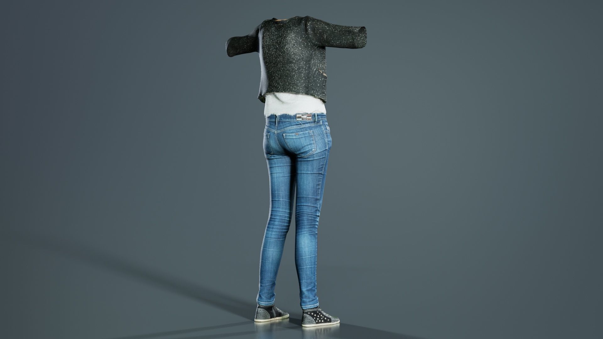 Glitter Outfit Low-poly 3D model_6