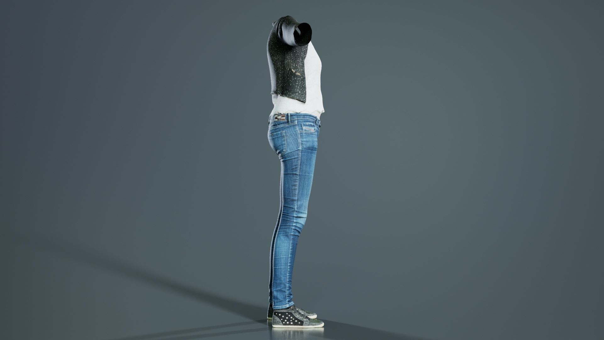 Glitter Outfit Low-poly 3D model_8