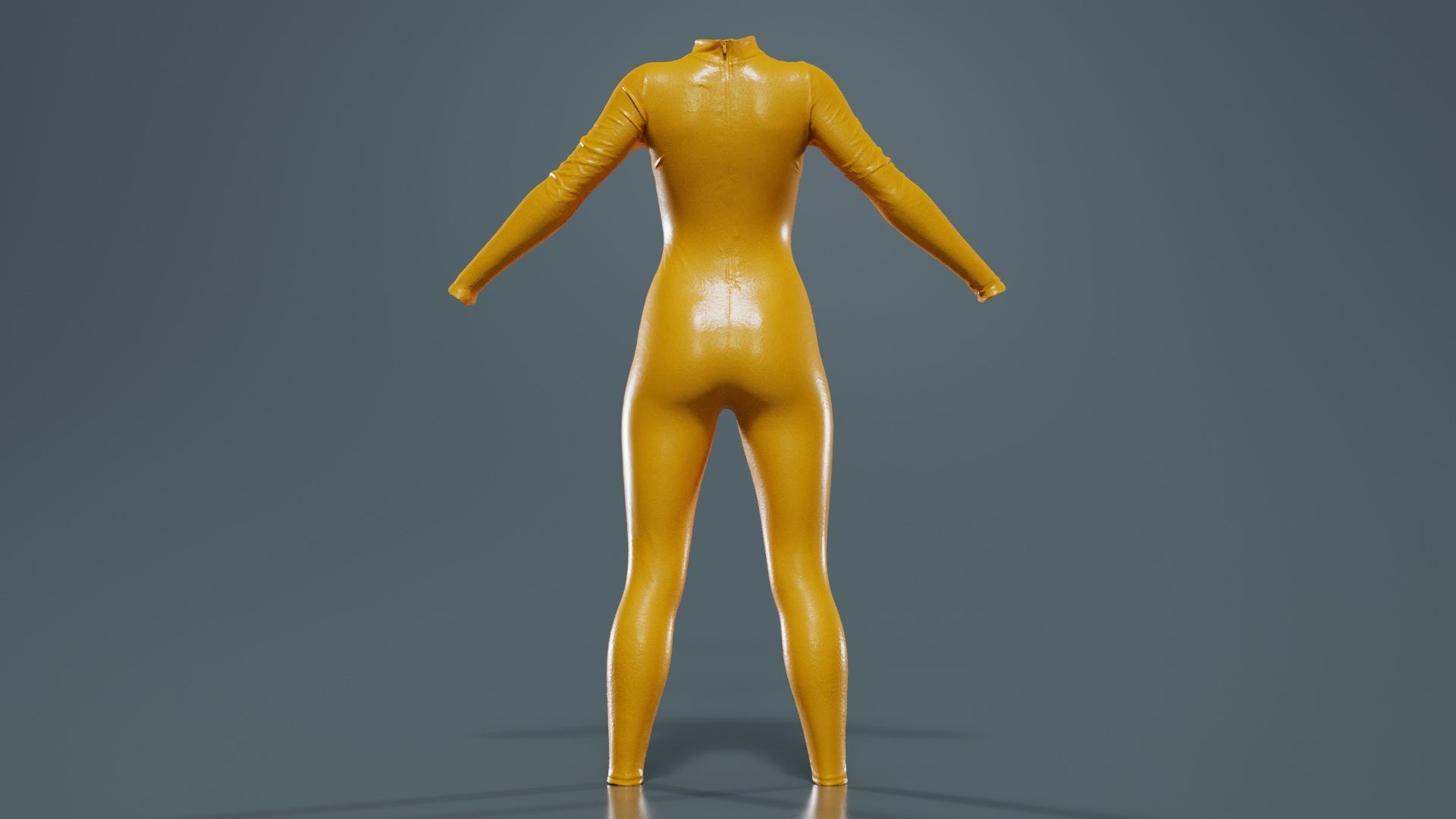 Grey Snake Catsuit Low-poly 3D model_13